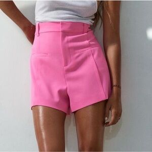 Zara pink high-waisted shorts